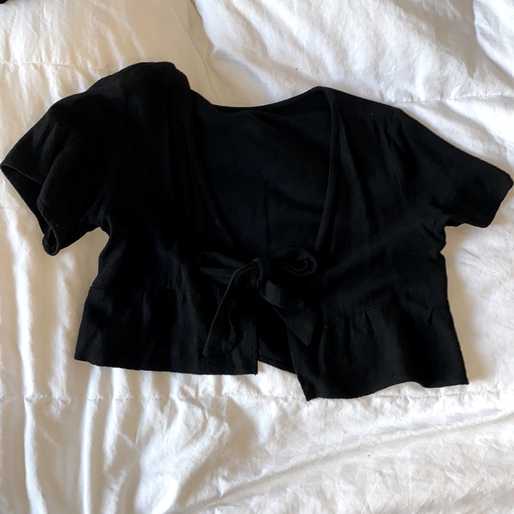 Front tie crop top